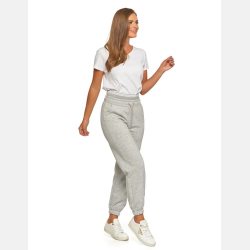 SZARE dresowe spodnie damskie, Wysoki stan OCIEPLANE MORAJ